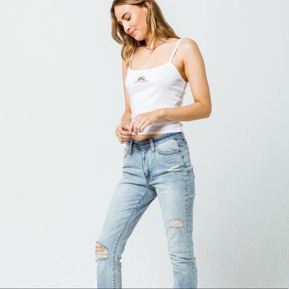 NWT Full Tilt Love Wins Crop Cami - Picture 4 of 5